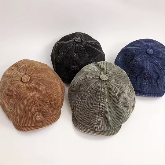 Casquette Gavroche en Velours Côtelé