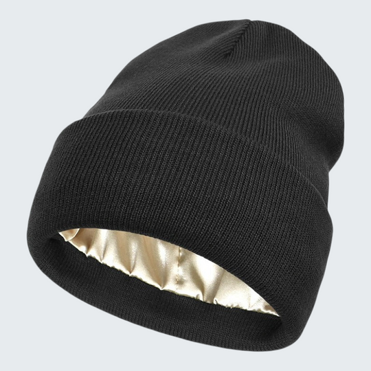 Bonnet Tricoté Doublure Satin