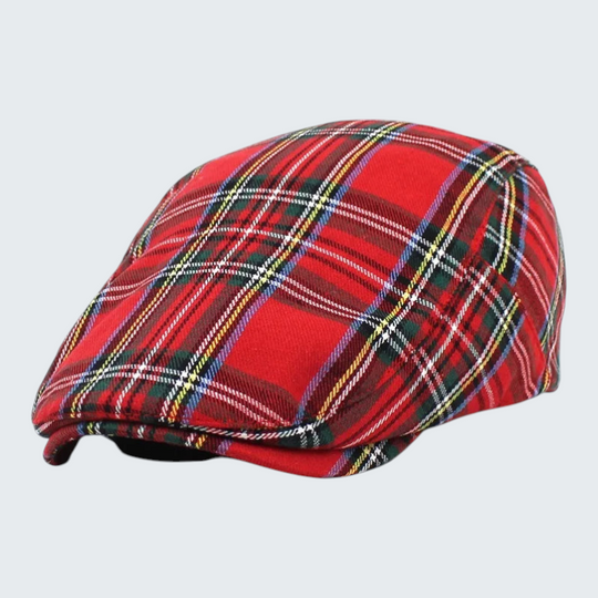 Casquette Plate à Carreaux Classique