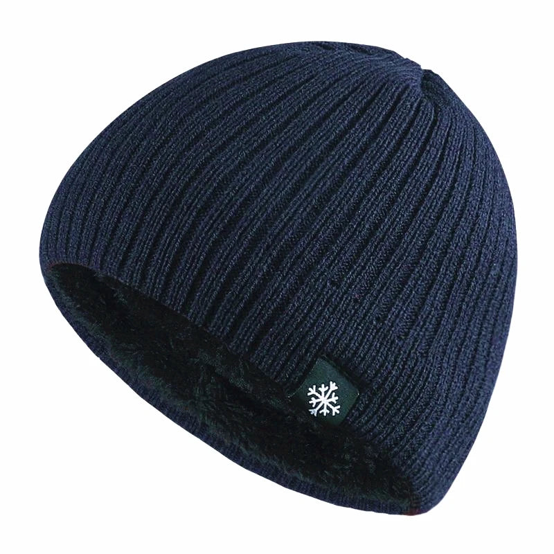 Bonnet Tricoté Chaud Doublé