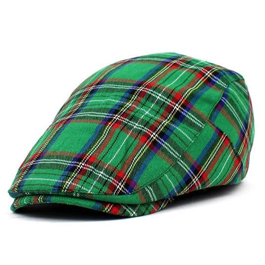 Casquette Plate à Carreaux Classique